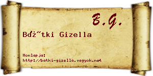 Bátki Gizella névjegykártya
