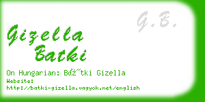 gizella batki business card